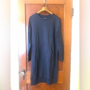 NWT Universal Standard Bree Sweatshirt Dress in Navy Blue US XS